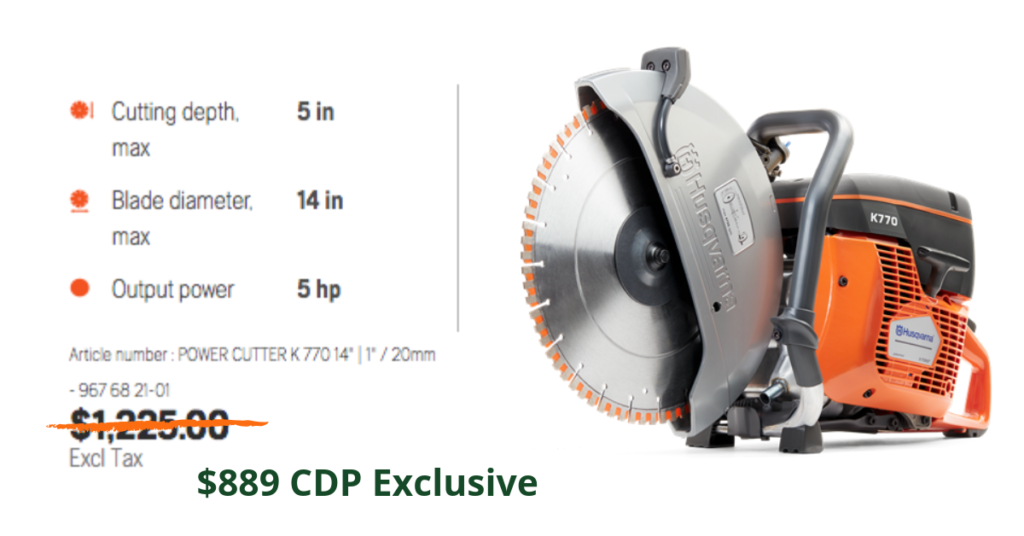 The Husqvarna K770 For Hundreds Less & Other Top Concrete Saws